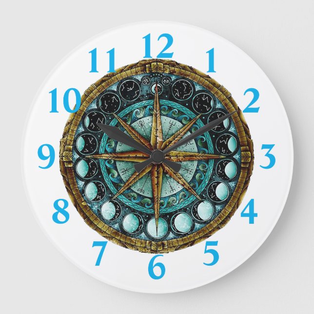 Reloj Redondo Grande Fases de la Luna (Anverso)