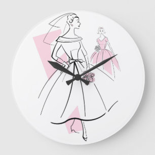 Reloj Redondo Grande Fashion Bride Pink Group clock