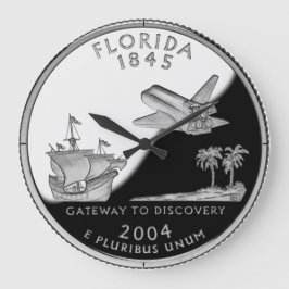 Reloj Redondo Grande Faux Florida State Quarter