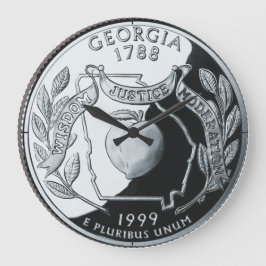 Reloj Redondo Grande Faux Georgia State Quarter