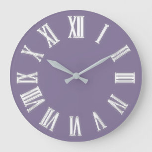 Reloj Redondo Grande Faux Gold Metallic Números romanos mínimos Laven