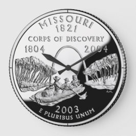 Reloj Redondo Grande Faux Missouri State Quarter Clock