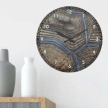 Faux TortoiseShell elegante reloj grande