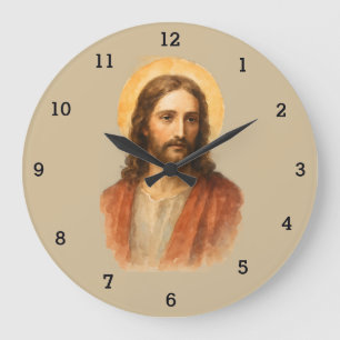 Reloj Redondo Grande Fe católica de la resurrección de Jesucristo