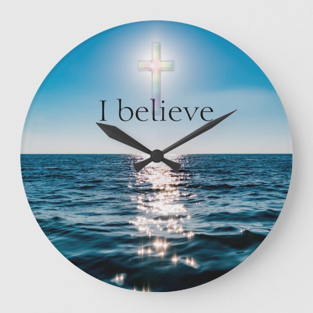 Reloj Redondo Grande Fe cristiana que creo (Anverso)