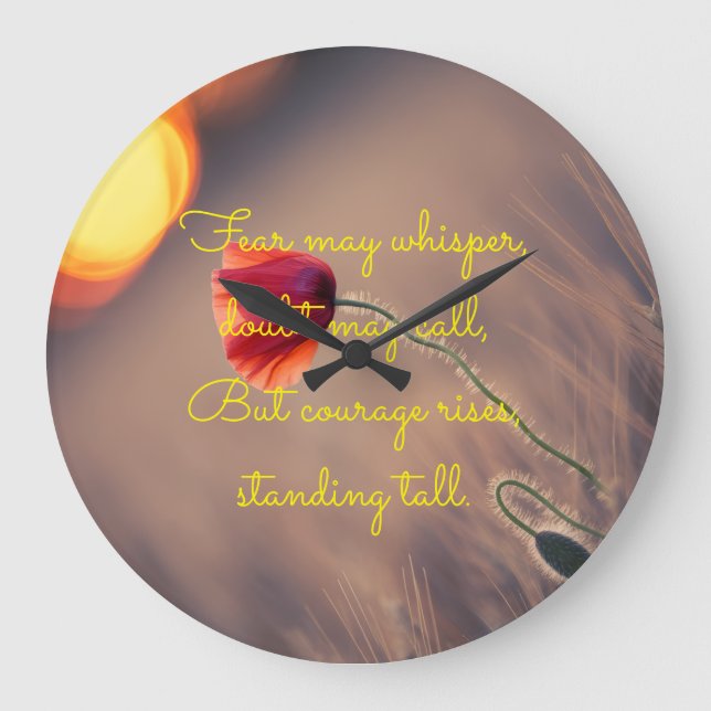 Reloj Redondo Grande Fear Motivation Wall Clock (Anverso)
