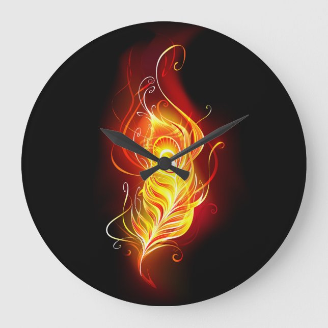 Reloj Redondo Grande Feather Peacock (Anverso)