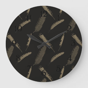 Reloj Redondo Grande Feathers Gold