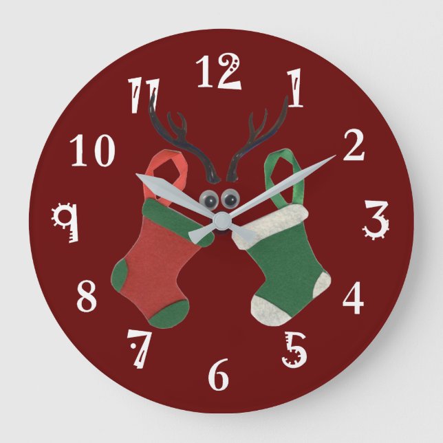 Reloj Redondo Grande Felices fiestas (Anverso)