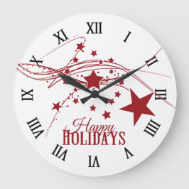 Reloj Redondo Grande Felices Fiestas