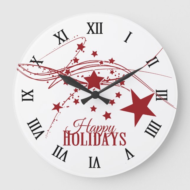 Reloj Redondo Grande Felices Fiestas (Anverso)