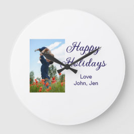 Reloj Redondo Grande Felices vacaciones padre hijo Navidades regalos fa