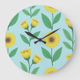 Reloj Redondo Grande Felicidad Caprichosa en Flor
