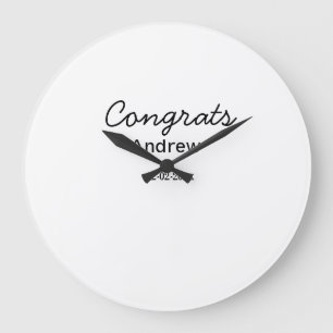 Reloj Redondo Grande Felicidades mínimas simples agregar nombre fecha a