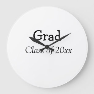 Reloj Redondo Grande Felicidades por graduación clase de 20xx agregar n