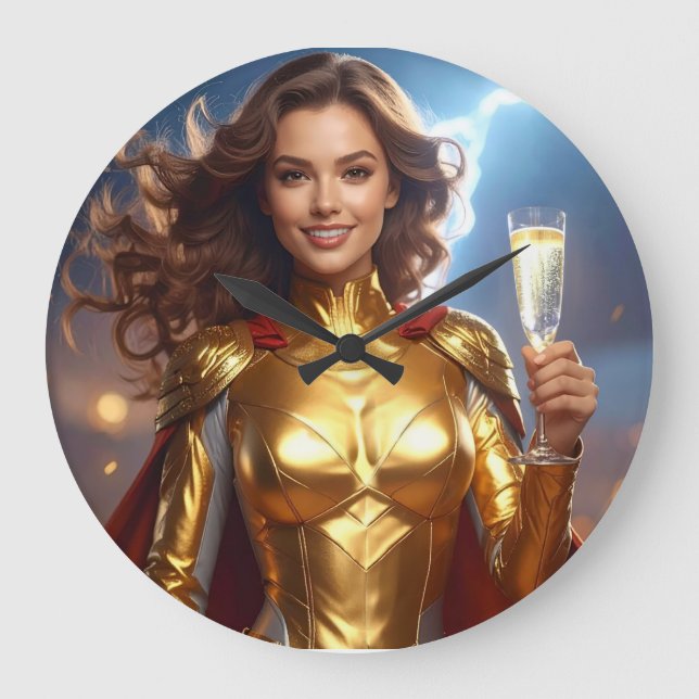 Reloj Redondo Grande Felicitaciones por cumpleaños o aniversario (Anverso)