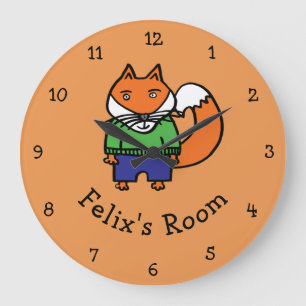 Reloj Redondo Grande Felix el Zorro Personalizado