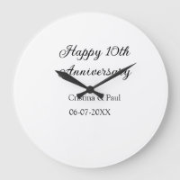 Feliz 10º aniversario nombre de boda simple minima