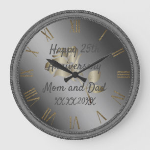 Reloj Redondo Grande Feliz aniversario