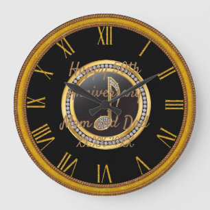 Reloj Redondo Grande Feliz aniversario