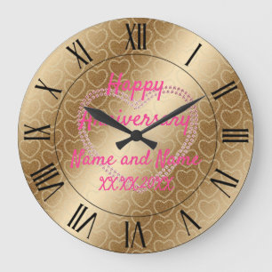 Reloj Redondo Grande Feliz aniversario Reloj Grande
