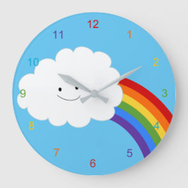 Reloj Redondo Grande Feliz arcoiris