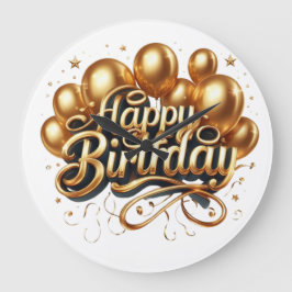 Reloj Redondo Grande Feliz cumpleaños