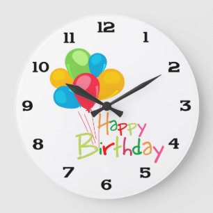 Reloj Redondo Grande Feliz cumpleaños