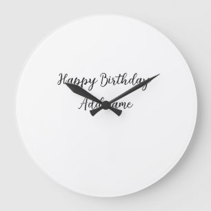 Reloj Redondo Grande Feliz cumpleaños agregar el título simple