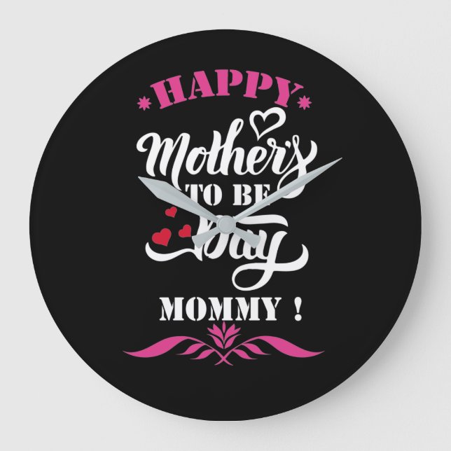 Reloj Redondo Grande Feliz Día de la Madre, mi lindo Día de la Madre (Anverso)