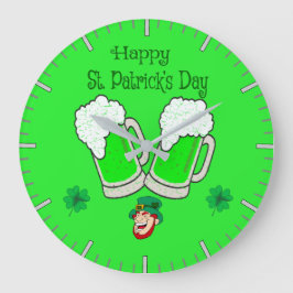 Reloj Redondo Grande Feliz Día de San Patricio