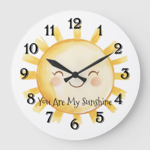 Reloj Redondo Grande Feliz Eres Mi Sol 