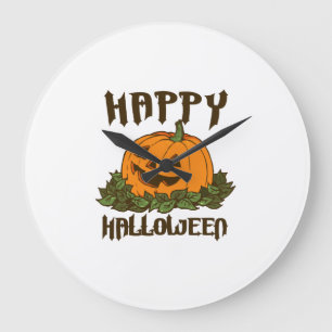 Reloj Redondo Grande Feliz Halloween divertido disfraz de Halloween