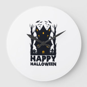 Reloj Redondo Grande Feliz Halloween Halloween Feliz Halloween