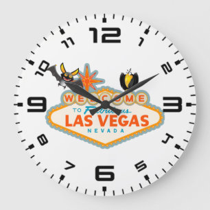 Reloj Redondo Grande Feliz Halloween Las Vegas Style