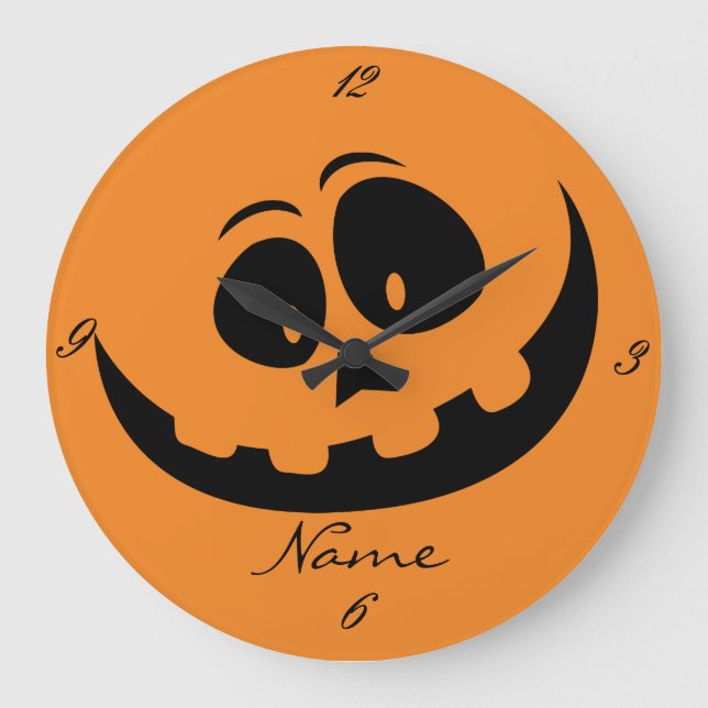 Reloj Redondo Grande Feliz Jack O'lantern Thunder_Cove (Anverso)