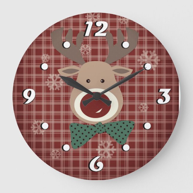 Reloj Redondo Grande ¡Feliz Navidad! (Anverso)