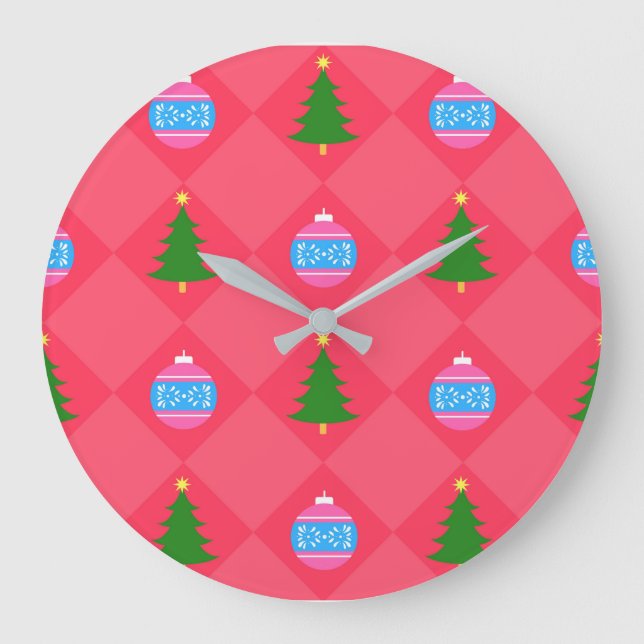 Reloj Redondo Grande Feliz Navidad (Anverso)