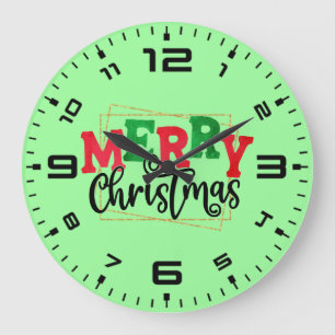 Reloj Redondo Grande Feliz Navidad