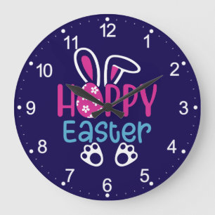 Reloj Redondo Grande Feliz Pascua-54411