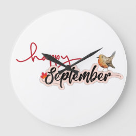 Reloj Redondo Grande Feliz septiembre