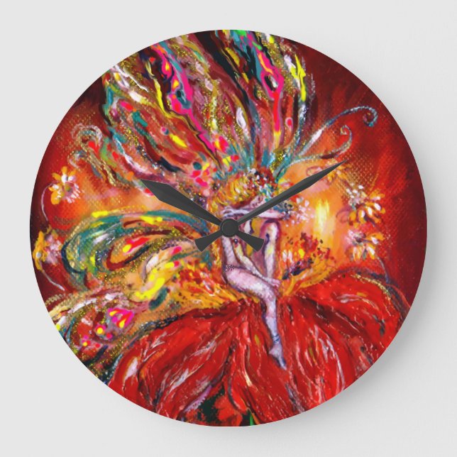 RELOJ REDONDO GRANDE FERIA EN ROJO (Anverso)