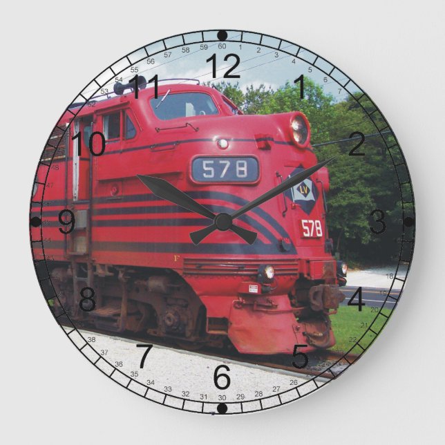 Reloj Redondo Grande Ferrocarril de Lehigh Valley F-7A #578 @ Cape May  (Anverso)