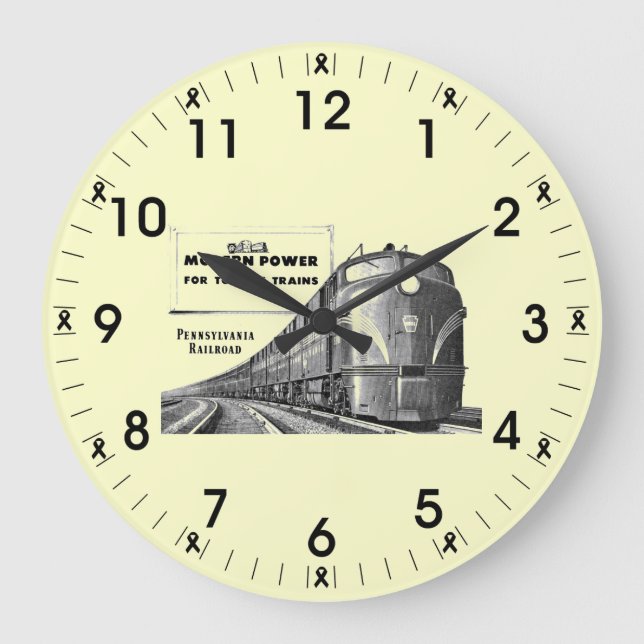 Reloj Redondo Grande Ferrocarril de Pensilvania Potencia moderna de tre (Anverso)