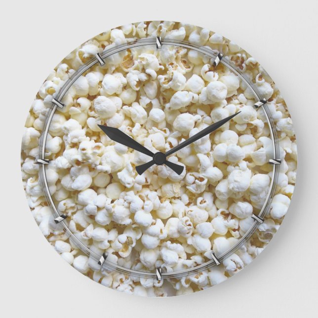 Reloj Redondo Grande Festive Popcorn Decor Photography (Anverso)