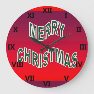 Reloj Redondo Grande Festividad Feliz Navidad
