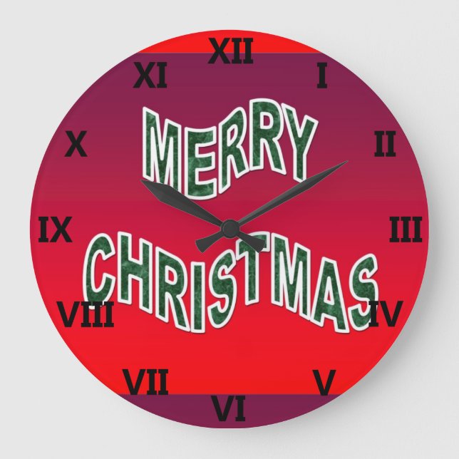 Reloj Redondo Grande Festividad Feliz Navidad (Anverso)