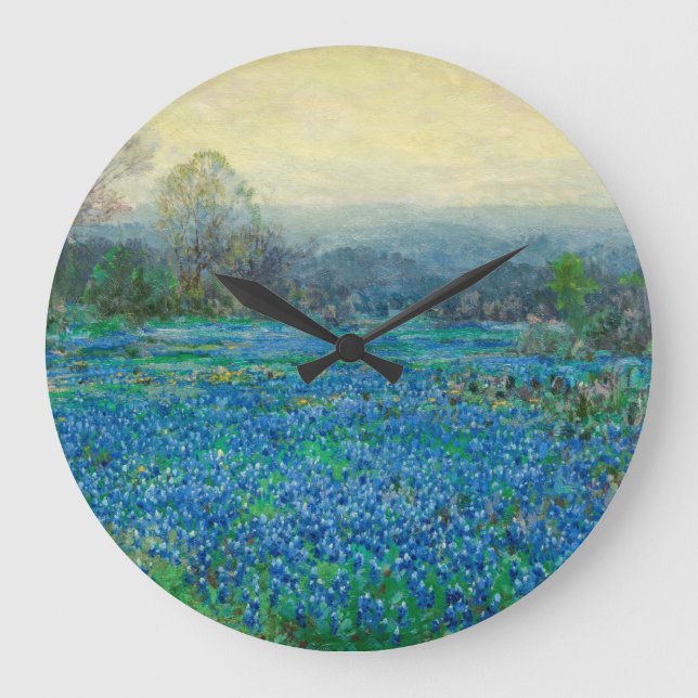 Reloj Redondo Grande Field of Bluebonnets, 1918-1920 by Julian Onderdon (Anverso)