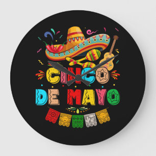 Reloj Redondo Grande Fiesta Cinco de Mayo