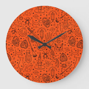 Reloj Redondo Grande Fiesta de Halloween